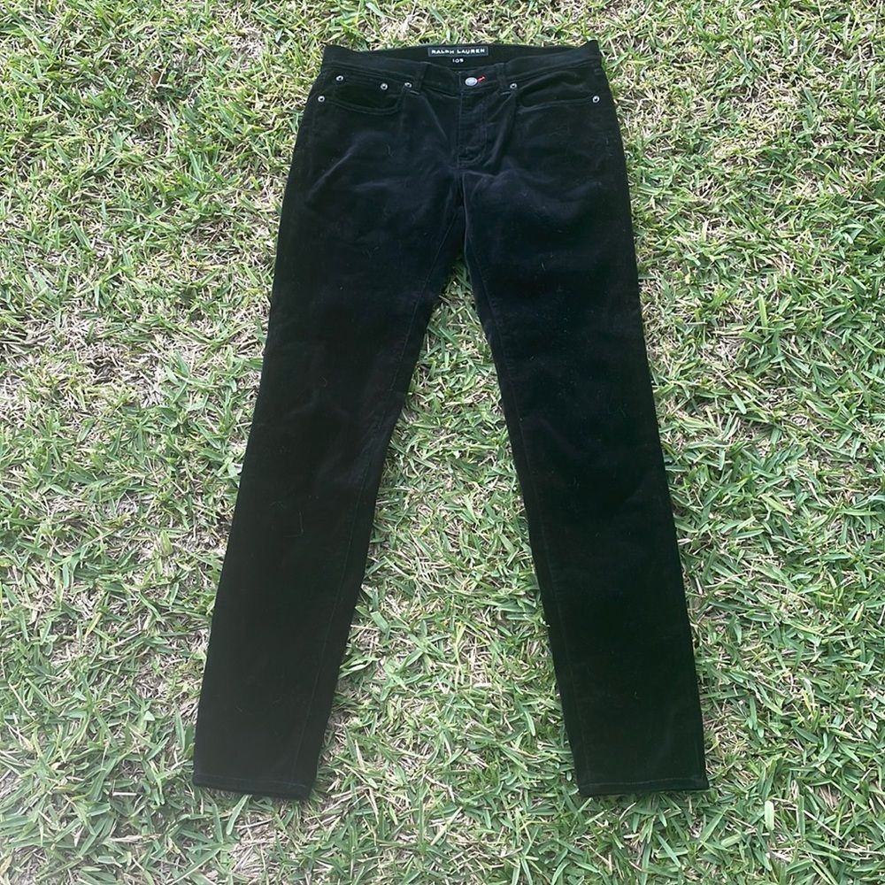 [Ralph Lauren] Black Velvet “105” Pants - Size 28